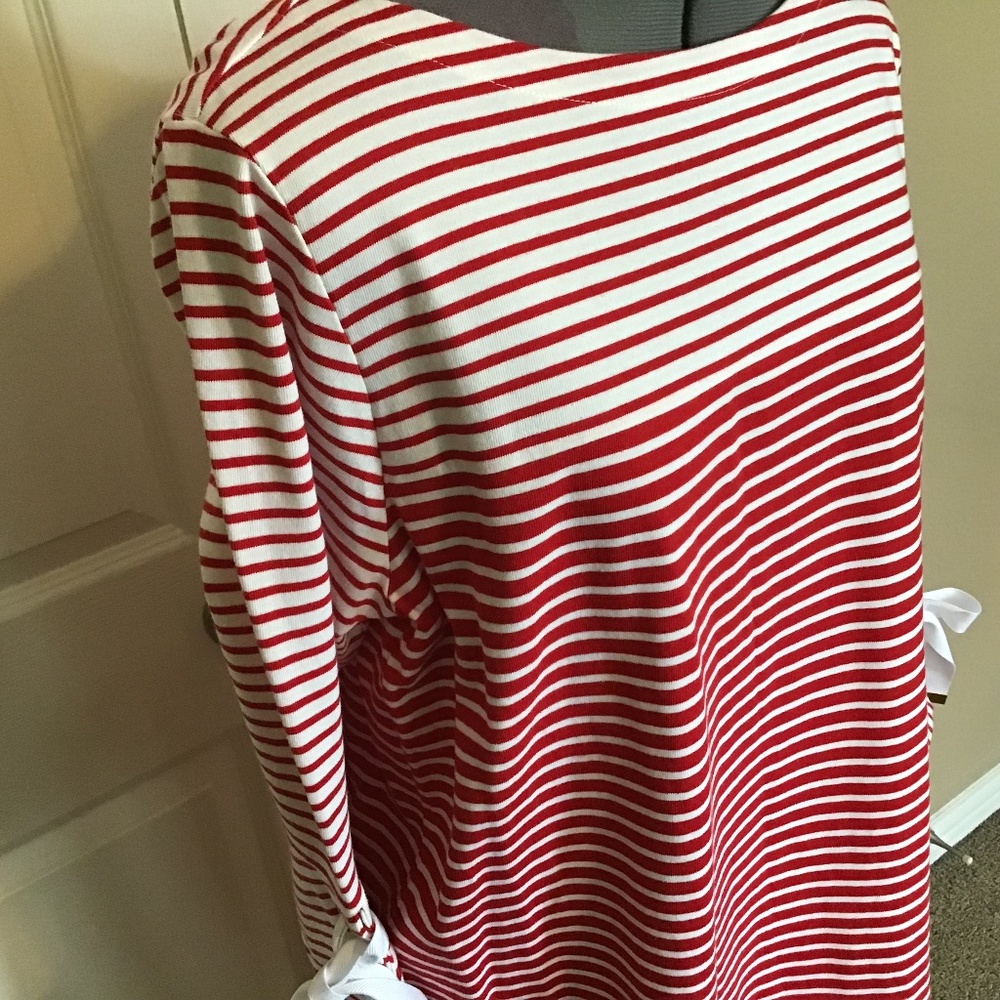Lauren Ralph Lauren Red and White Striped Dress size XL
